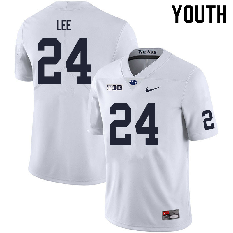 NCAA Nike Youth Penn State Nittany Lions Keyvone Lee #24 College Football Authentic White Stitched Jersey OHT2698VS
